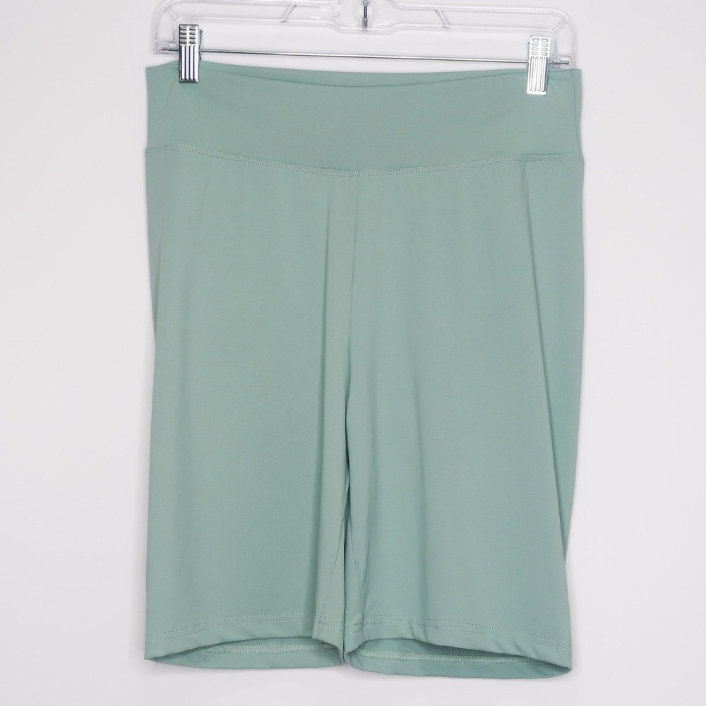 By Egreis Womens Bike Shorts Size Large Sage Green Booty‎ Scrunch Athleisure
